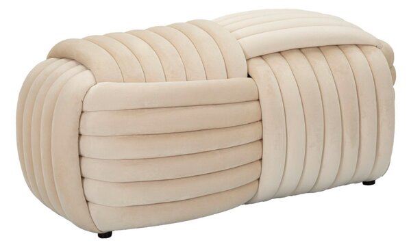 Designová lavice Nakeisha 90 cm krémová
