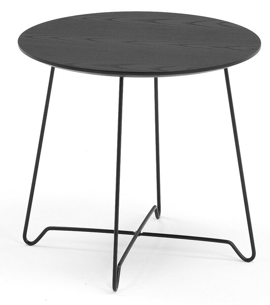 AJ Produkty Konferenční stolek IRIS, Ø500 mm, černá, černá deska