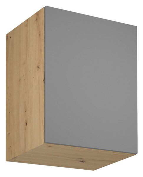 Horní hluboká kuchyňská skříňka VALEN - šířka 60 cm, dub artisan / šedobéžová
