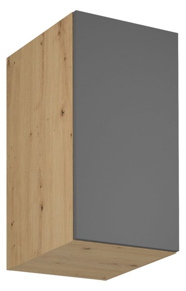 Horní hluboká kuchyňská skříňka VALEN - šířka 40 cm, dub artisan / šedá