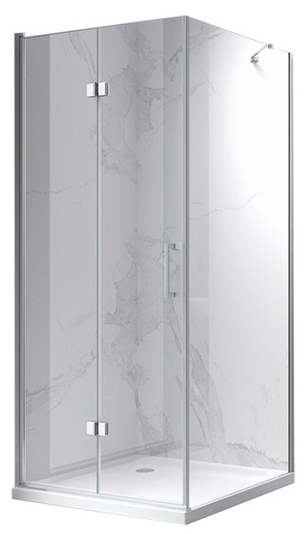 BPS-koupelny Čtvercový sprchový kout HYD-SK20C 90x90 chrom/transparent - bez vaničky