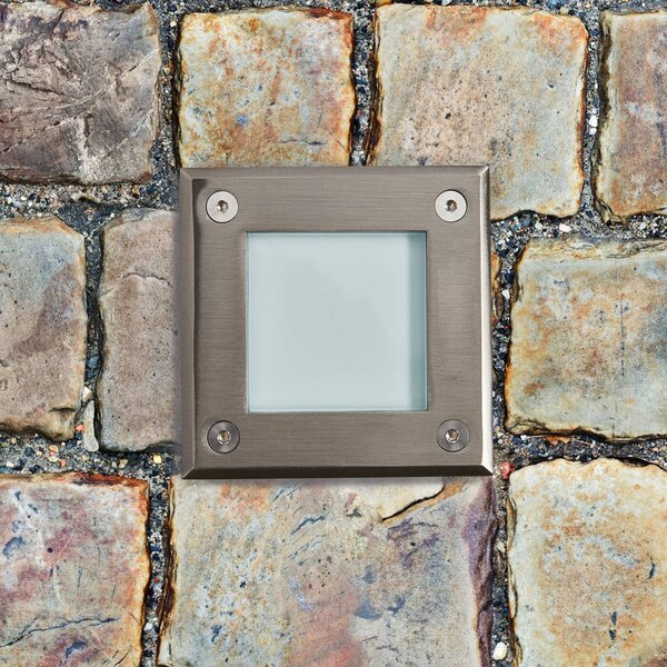FARO BARCELONA LED svítidlo pro zapuštění do země LED-18, IP67, Hliník / šedá / zinek, Hliník, Moderní, Zapuštěné hranaté