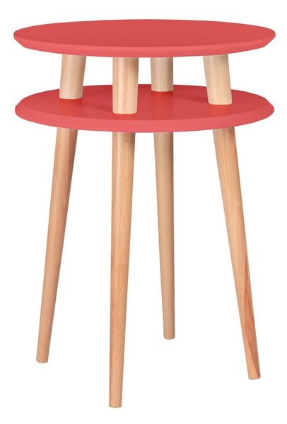 Ragaba Odkládací stolek Iram, 45x45x61 cm, korálová/bílá