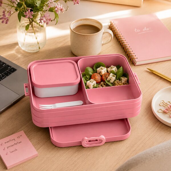 Bento svačinový box Large, 1,5l, Mepal, tmavě růžový