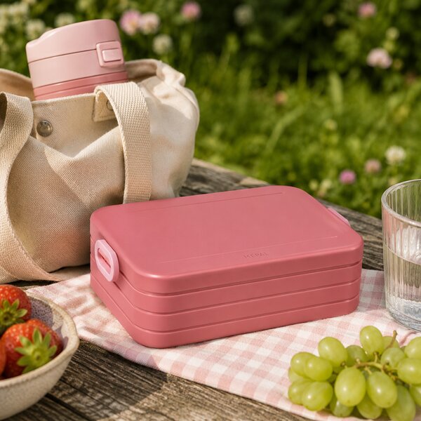 Bento svačinový box Large, 1,5l, Mepal, tmavě růžový