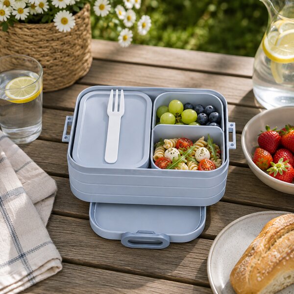 Bento svačinový box Midi 900ml, Mepal, světle modrý