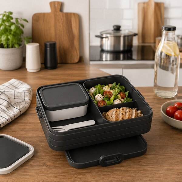 Bento svačinový box Large, 1,5l, Mepal, antracitový