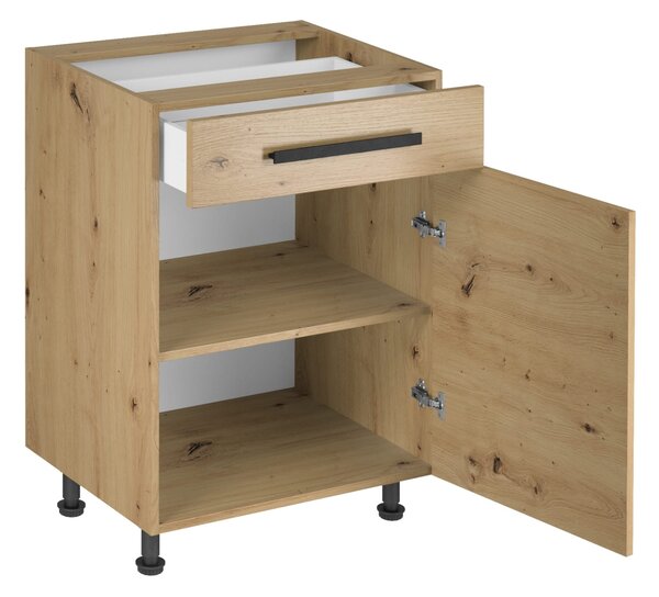Dolní skříňka se šuplíkem VALEN 2 - šířka 60 cm, dub artisan
