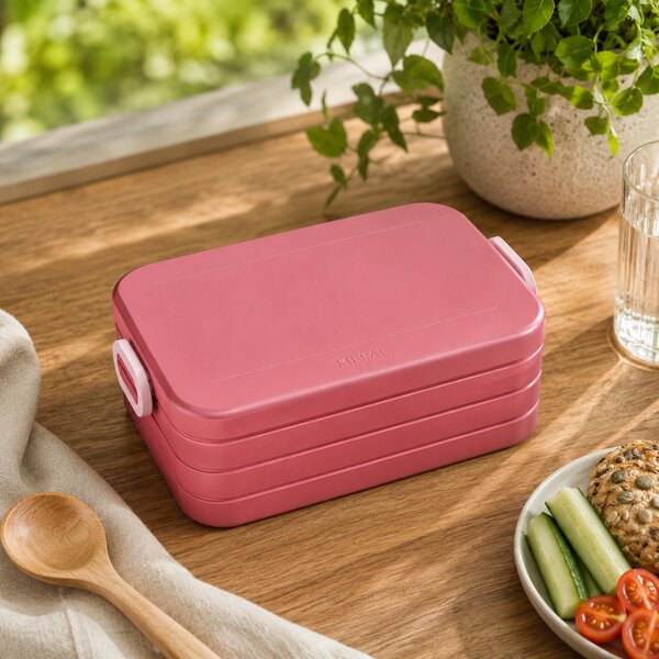 Bento svačinový box Midi, 900ml, Mepal, tmavě růžový