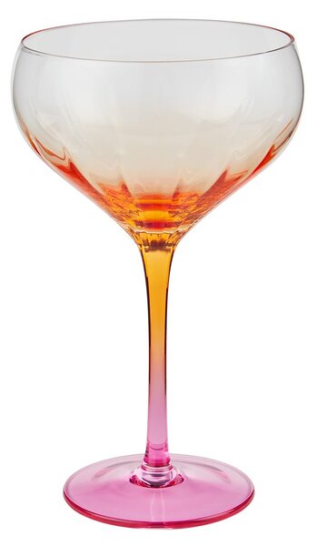 DIVINE Sklenice na koktejly 380 ml - oranžová/růžová