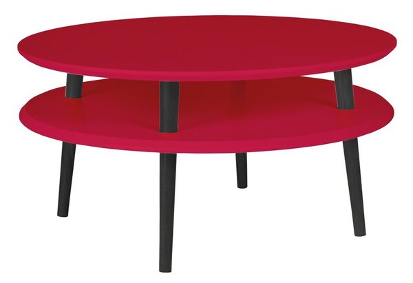 Ragaba Konferenční stolek Iram, 70x70x35 cm, červená/černá