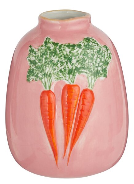 VEGGIE Váza mrkev 18 cm - růžová
