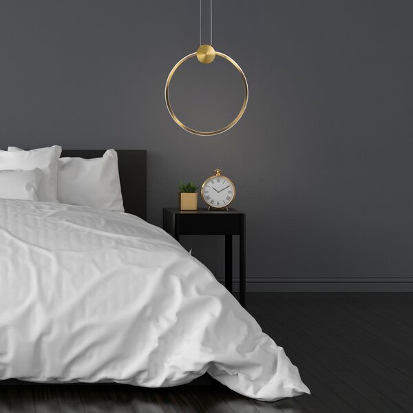 Toolight Toolight, LED stropní svítidlo 40cm 17W 4000K APP1397-CP, zlatá matná, OSW-00955