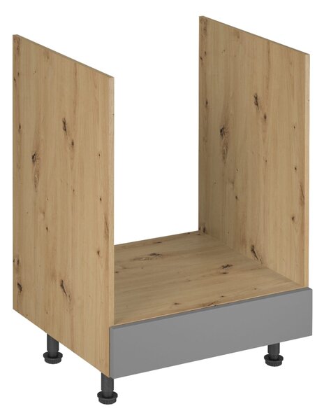 Kuchyňská skříňka pro vestavnou troubu VALEN - šířka 60 cm, dub artisan / šedobéžová
