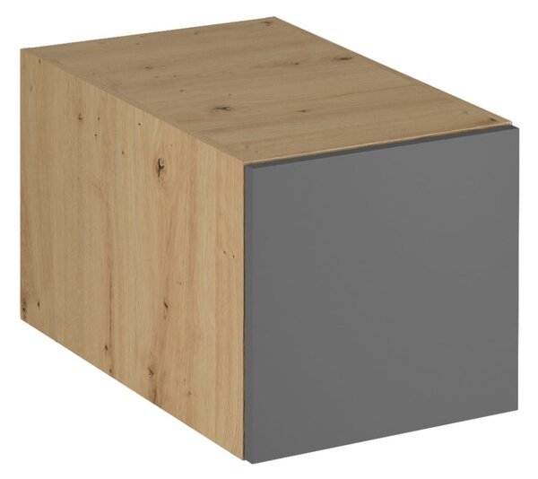 Horní hluboká skříňka s výklopnými dvířky VALEN - šířka 40 cm, dub artisan / šedá