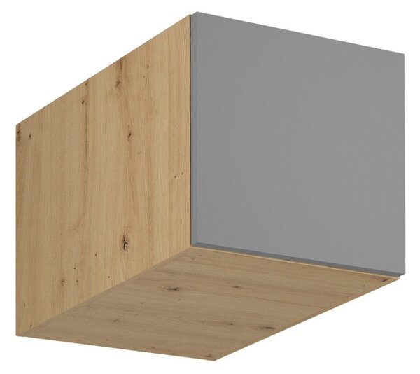 Horní hluboká skříňka s výklopnými dvířky VALEN - šířka 40 cm, dub artisan / šedobéžová