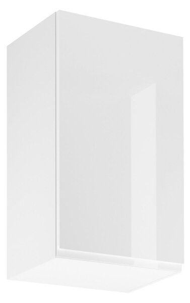 Horní kuchyňská skříňka ARBOR - šířka 45 cm, lesklá bílá / bílá