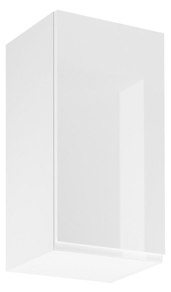 Horní kuchyňská skříňka ARBOR - šířka 40 cm, lesklá bílá / bílá, levé provedení