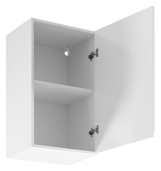 Horní kuchyňská skříňka ARBOR - šířka 45 cm, lesklá šedá / bílá