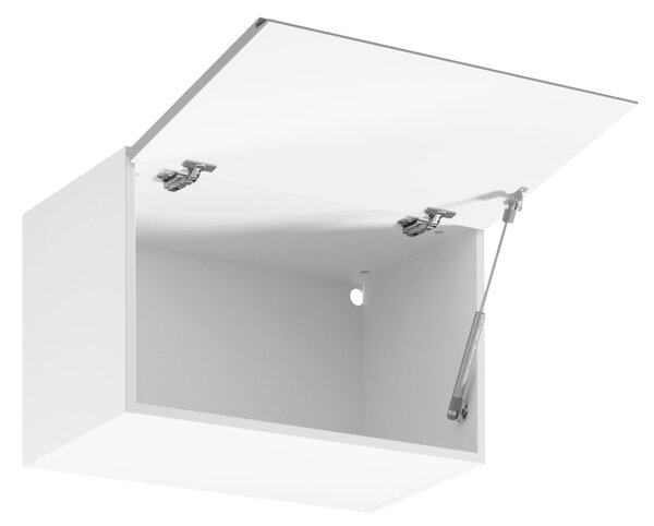 Horní skříňka s výklopnými dvířky ARBOR - šířka 60 cm, lesklá šedá / bílá