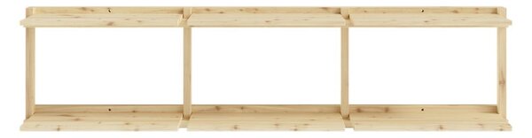 Nástěnná knihovna z borovicového dřeva v přírodní barvě 192x47,5 cm Groove – Karup Design