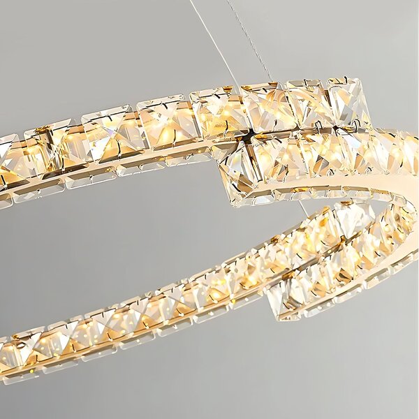 Toolight Toolight, LED závěsné osvětlení 60cm, 45W, 4000K, 2500lm, APP1771-CP, zlatá, OSW-04349