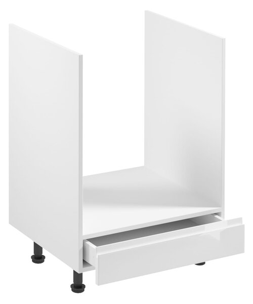 Kuchyňská skříňka pro vestavnou troubu ARBOR - šířka 60 cm, lesklá bílá / bílá