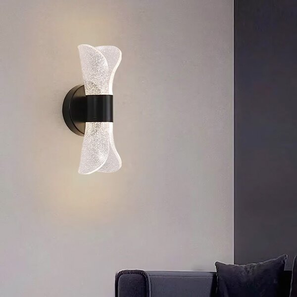 Toolight Toolight, LED nástěnné svítidlo 10 x 22,5 cm, 5W, G029-W, černá, OSW-00690