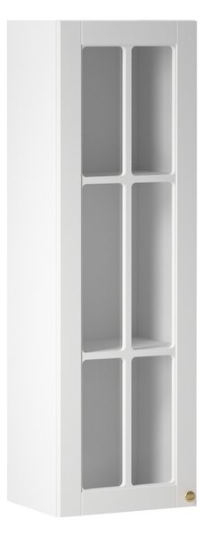 Prosklená vitrína LUMEA - šířka 40 cm, bílá
