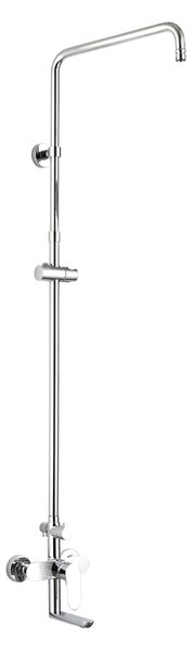 Mereo Mereo, Nástěnná baterie Viana 150mm s otoč. ramínkem a tyčí pro ruční a talířovou sprchu, bez příslušenství, CBE60101S