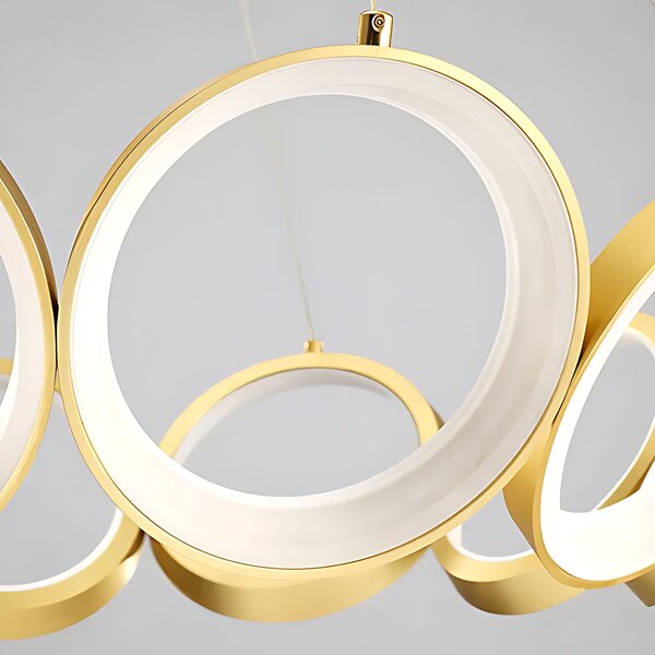 Toolight Toolight, LED závěsné svítidlo 80cm, 70W, 4000K, 3269lm, APP1800-CP, zlatá matná, OSW-09667
