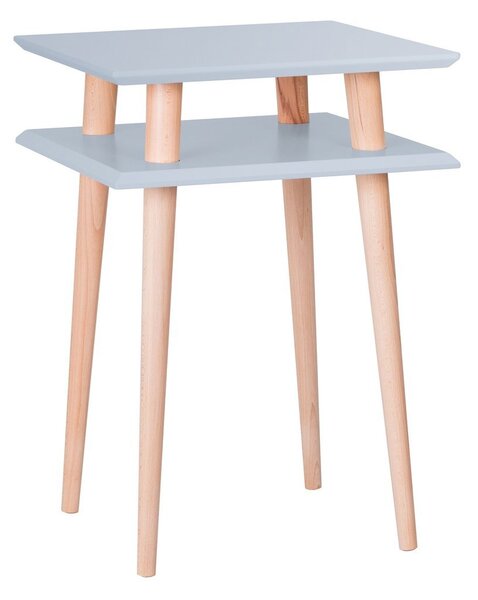 Ragaba Odkládací stolek Verkel, 43x43x61 cm, světle šedá/přírodní