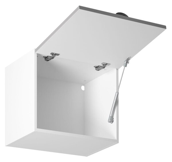 Horní výklopná skříňka LUMEA - šířka 50 cm, šedá / bílá