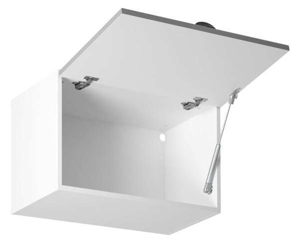 Horní skříňka s výklopnými dvířky LUMEA - šířka 60 cm, šedá / bílá