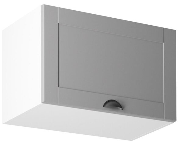 Horní skříňka s výklopnými dvířky LUMEA - šířka 60 cm, šedá / bílá