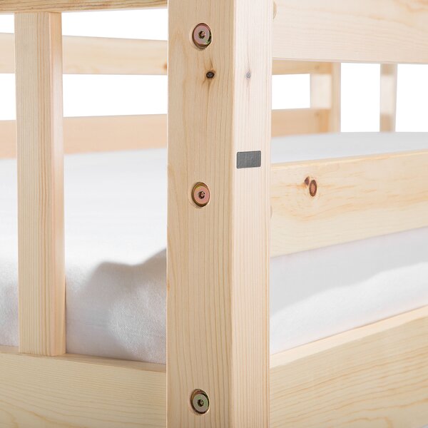 Patrová postel Borovicové dřevo REVIN 90 x 200 cm Světle hnědá