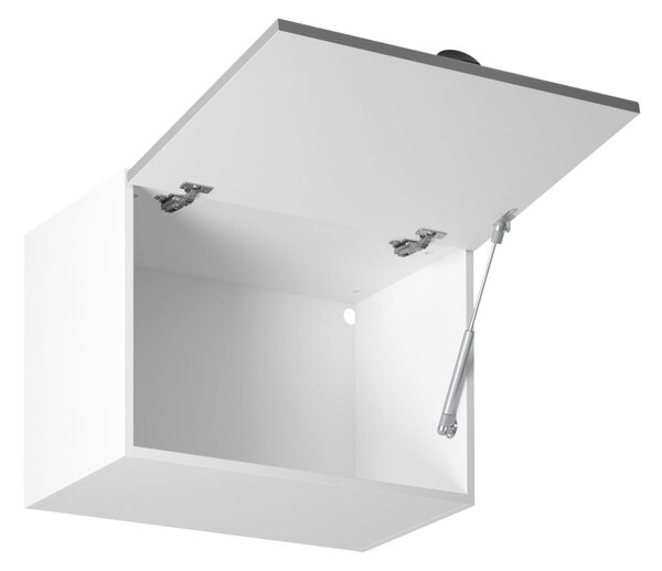 Horní výklopná skříňka LUMEA - šířka 60 cm, šedá / bílá