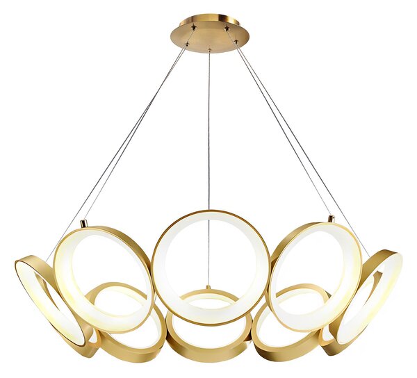 Toolight Toolight, LED závěsné svítidlo 80cm, 70W, 4000K, 3269lm, APP1800-CP, zlatá matná, OSW-09667