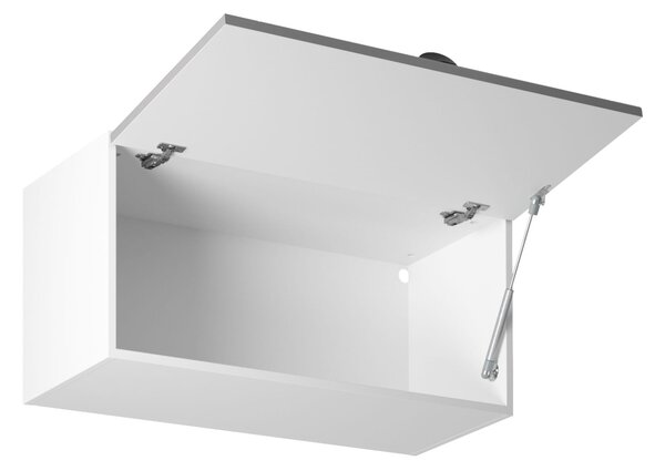 Horní skříňka s výklopnými dvířky LUMEA - šířka 80 cm, šedá / bílá