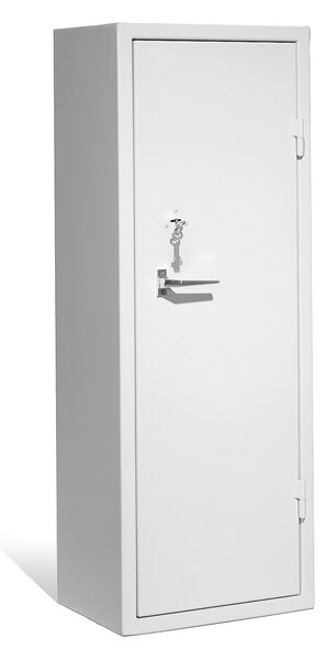 AJ Produkty Bezpečnostní skříň CONTAIN, zámek na klíč, 1500x550x400 mm, bílá