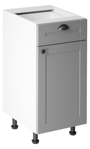 Dolní skříňka se šuplíkem LUMEA - šířka 40 cm, šedá / bílá