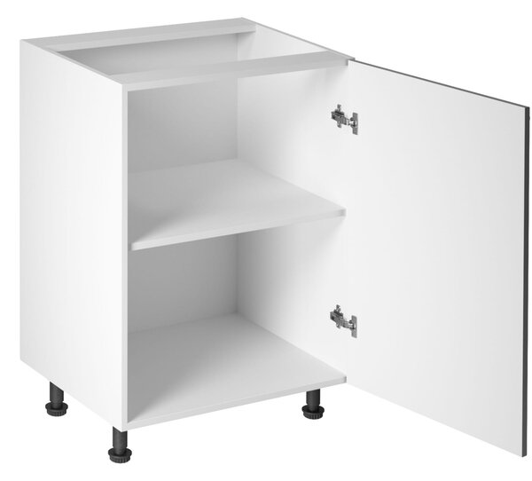 Dolní jednodveřová skříňka LUMEA - šířka 60 cm, šedá / bílá