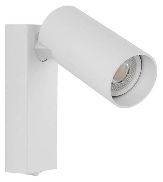 Nowodvorski Lighting Nástěnné bodové svítidlo FOURTY, bílé, výška 17 cm, kov, GU10, Bílá / opál, Obývací pokoj / jídelna, kov, Moderní