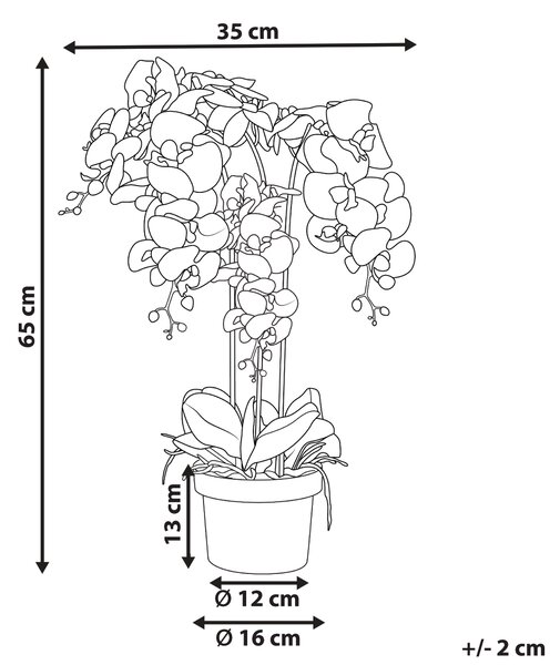 Umělá rostlina ORCHID 65 cm Růžová