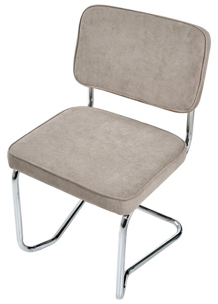Sada 2 jídelních židlí IRWIN Manšestr Taupe