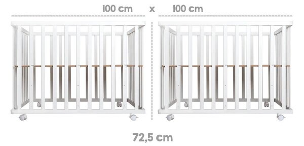 Bílá dětská ohrádka 100x100 cm Little stars – Roba