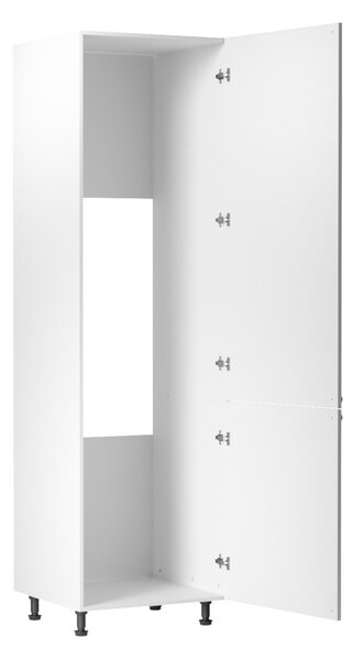 Skříň na vestavnou lednici LUMEA - šířka 60 cm, šedá / bílá