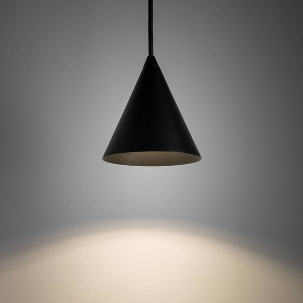 Nowodvorski Lighting Závěsné světlo ZENITH, černé, Ø 11 cm, kov, GU10, stmívatelný, Černá, Obývací pokoj / jídelna, kov, Moderní