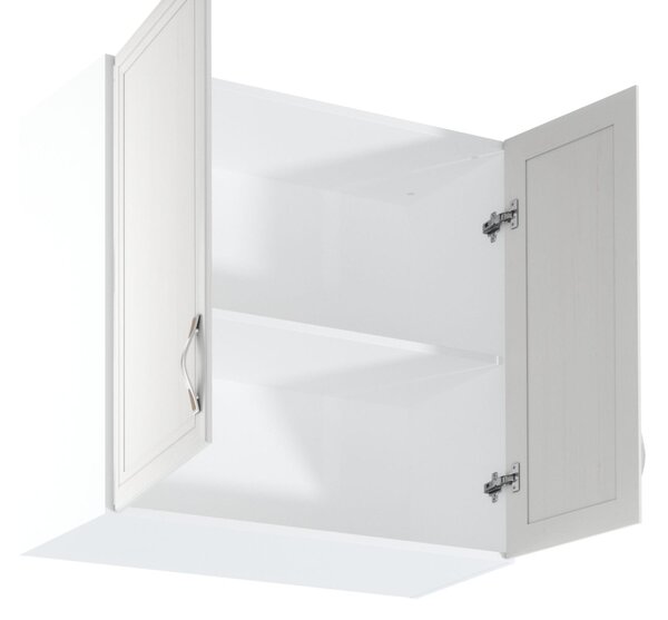 Horní dvoudveřová skříňka SILVARA - šířka 80 cm, borovice andersen / bílá
