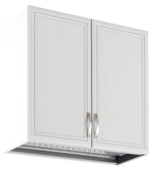 Horní kuchyňská skříňka s odkapávačem SILVARA - šířka 80 cm, borovice andersen / bílá